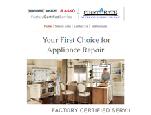Tablet Screenshot of firstrateappliance.com